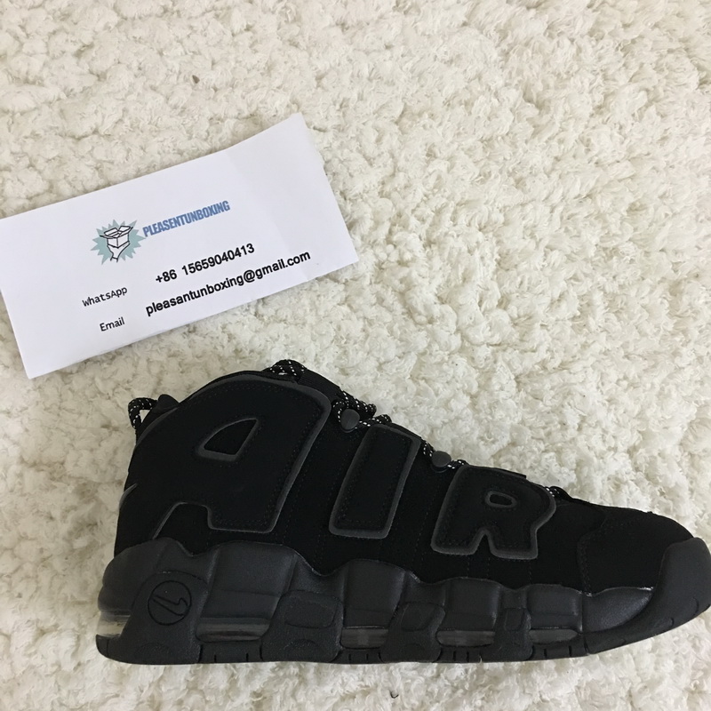 Authentic  Nike Air More Uptempo 3M “Triple Black”